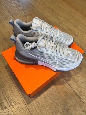 Nike Air Max Alpha Trainer 6 Light Grey Mesh Athletic Sneakers